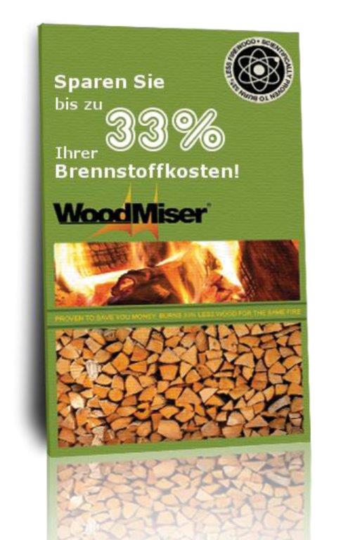 Kaminofen Holzeinsparung WOODMIZER, 14 x 28 cm