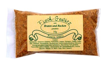 Peetz Fischgewürz zum Braten und Backen, 50 g