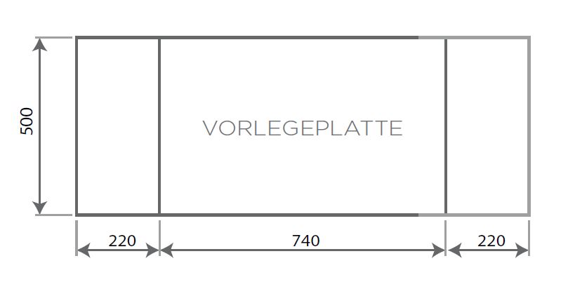 Vorlegeplatte ESG Klarglas Nordpeis Speicherofen Salzburg L