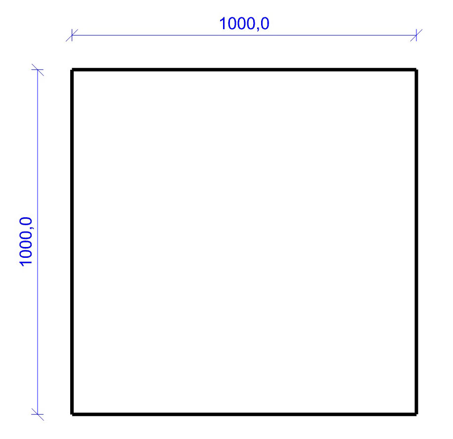 Kamin Bodenplatte, 6 mm ESG-Klarglas, Quadrat 1000 x 1000 mm