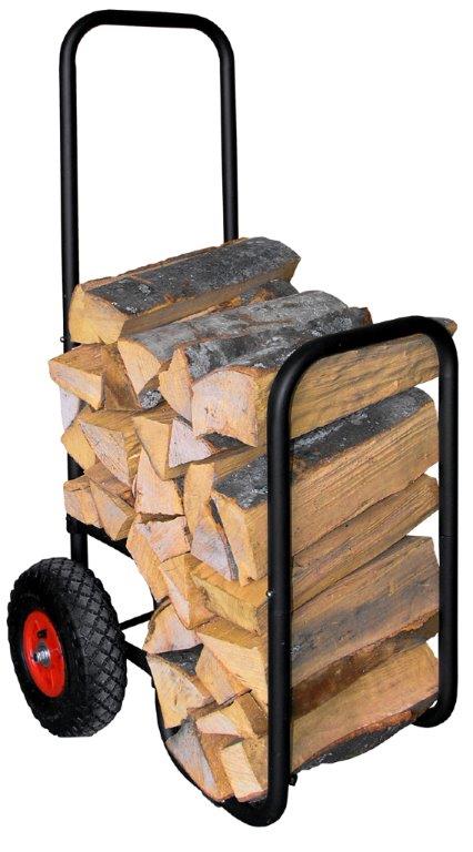 Holzwagen mit Gummireifen Lienbacher, schwarz