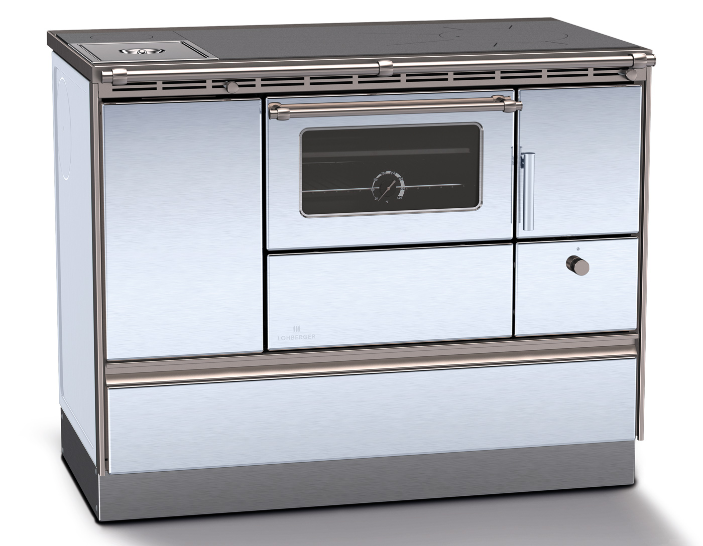 Küchenherd Lohberger REGA 105, weiß, 8 kW – Vorkonfiguriert