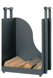 Holzkorb Lienbacher aus Stahl, anthrazit beschichtet