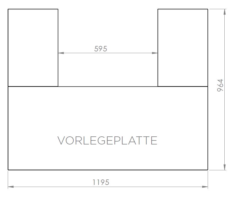 Vorlegeplatte ESG Klarglas Nordpeis Kaminbausatz Pisa