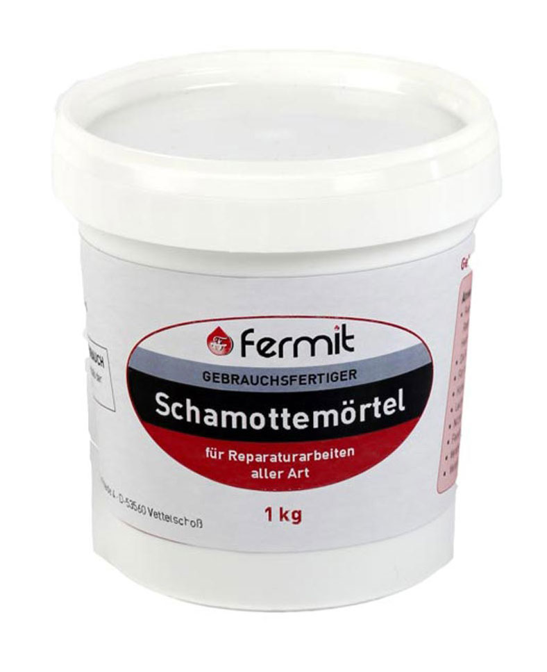 Feuerfestmörtel 1600°C FERMIT Schamottemörtel 1kg - Hitzebeständig Bis über 1600°C Bis 1600°C