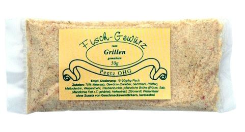 Peetz Fischgewürz zum Grillen, 50 g