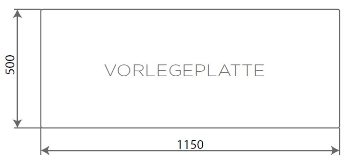 Vorlegeplatte ESG Schwarzglas Nordpeis Salzburg XL / Jersey
