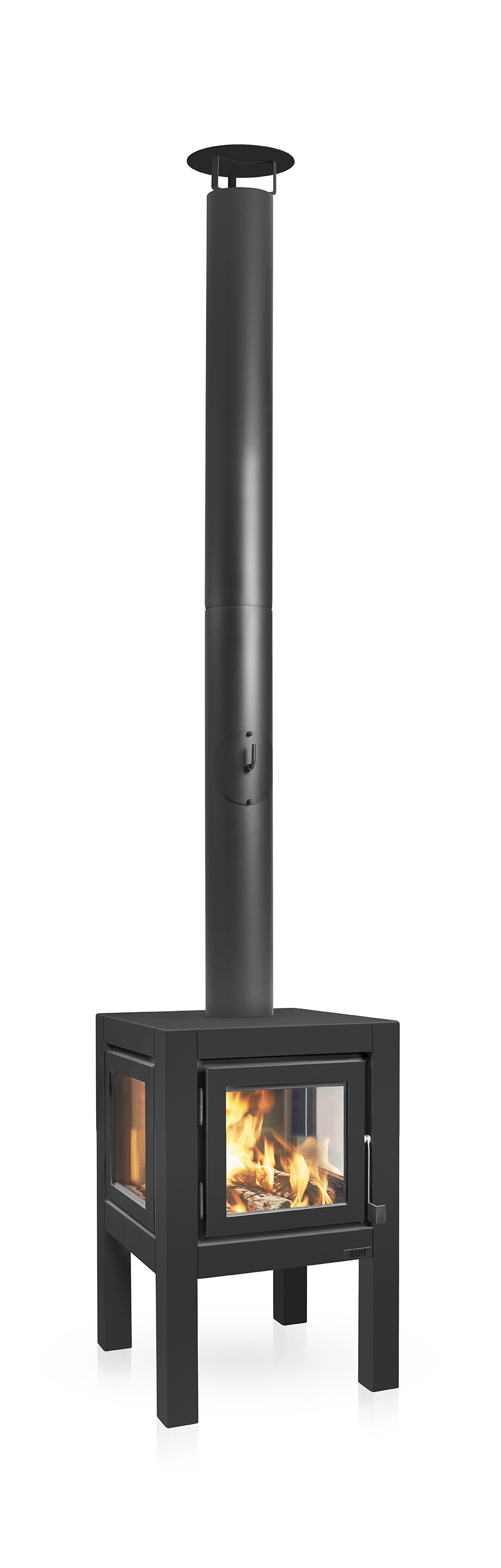 Terrassenkamin Cortenstahl RB73 QUARUBA L – schwarz