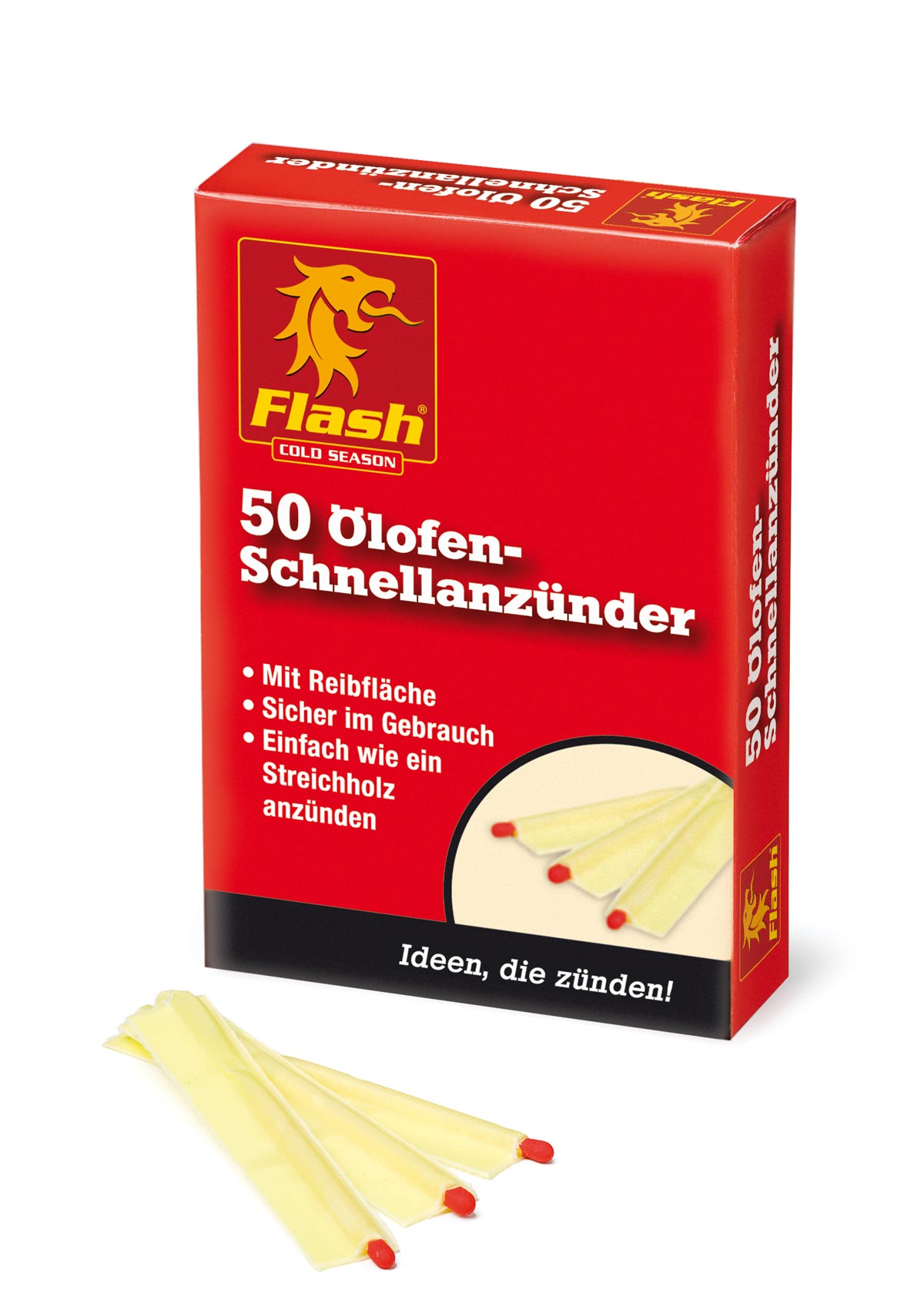 Ölofenanzünder Wachspapierstreifen, 50 Stück