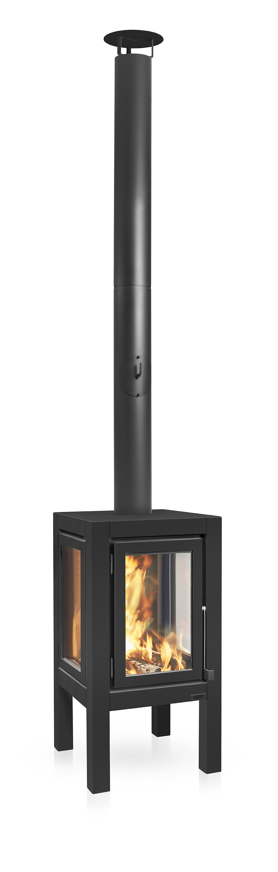 Terrassenkamin Cortenstahl RB73 QUARUBA XXL – schwarz
