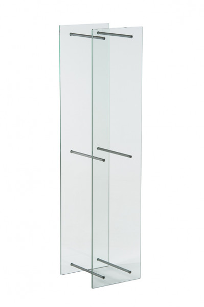 Kaminholzregal aus Glas, 140 x 33 x 30 cm