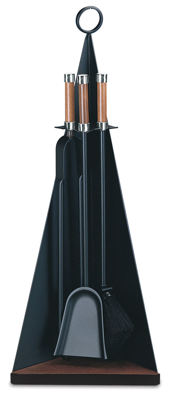 Kaminbesteck Lienbacher aus Stahl, 3- teilig, schwarz beschichtet