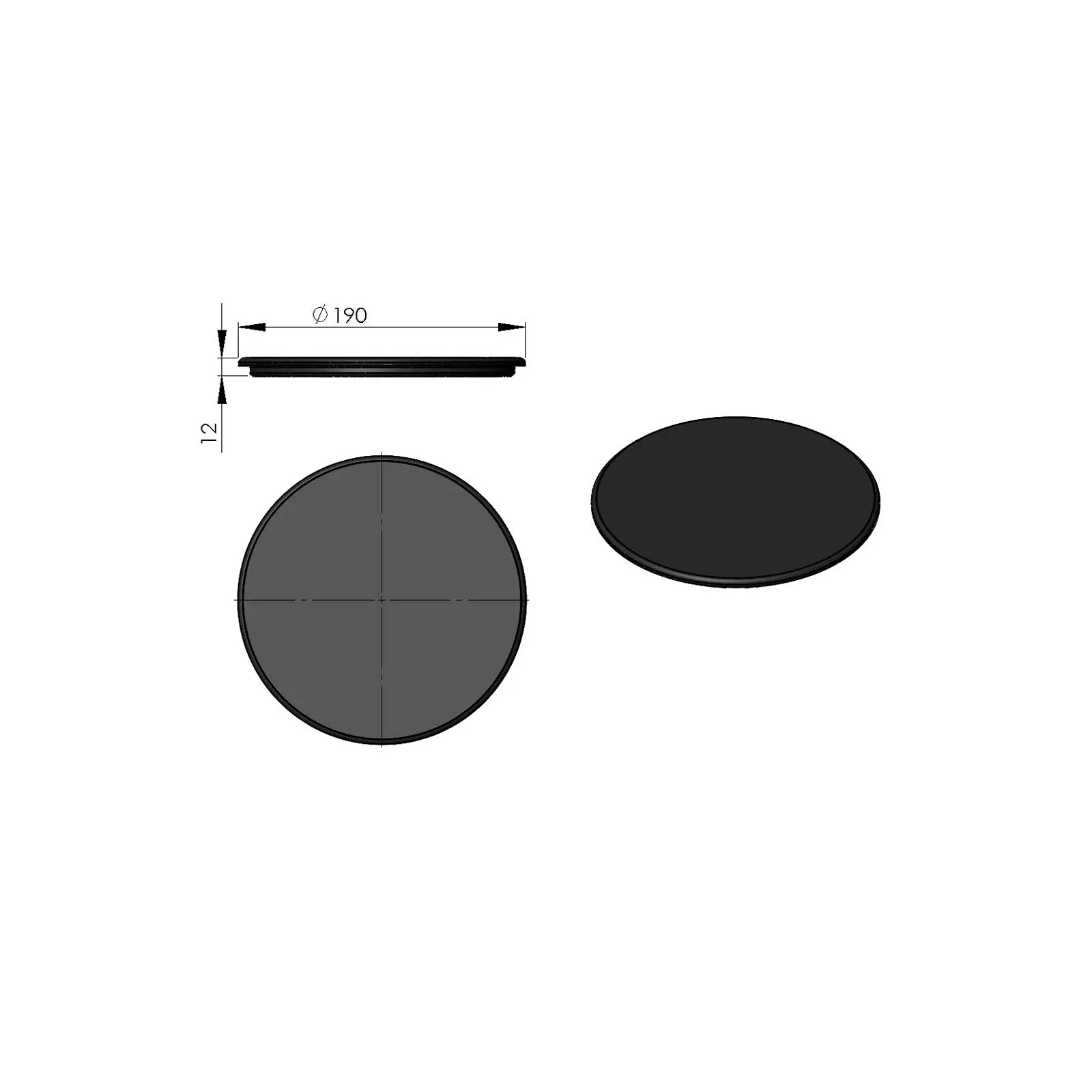 Abdeckplatte für Abgang Hinten (TT21R+TT23+TT30+TT80)
