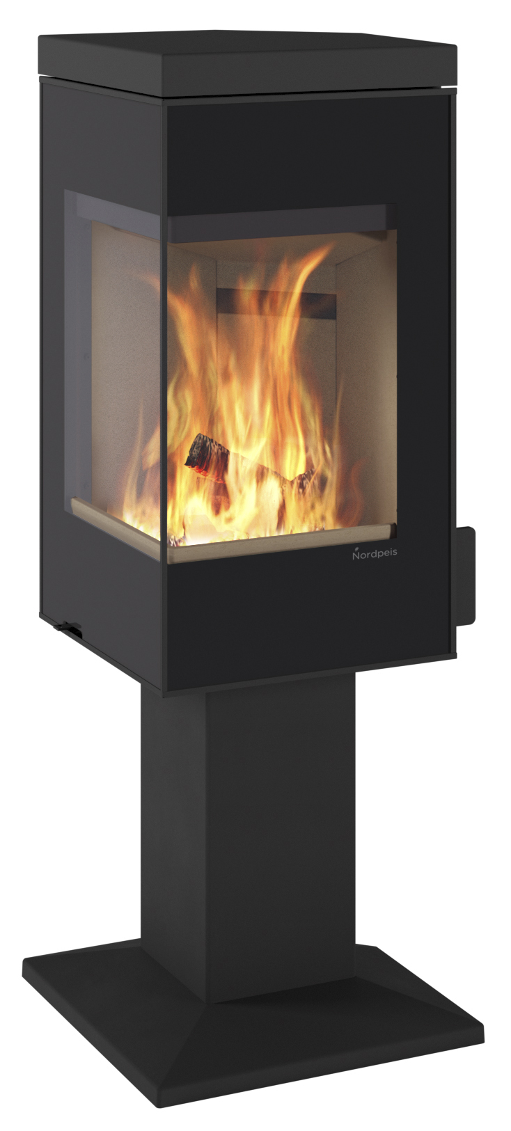 Kaminofen Nordpeis QUADRO 1 Exclusive schwarz, 6 kW