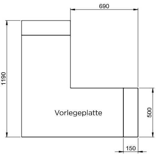 Vorlegeplatte ESG Klarglas Nordpeis Kaminbausatz Quadro Colorado Basic