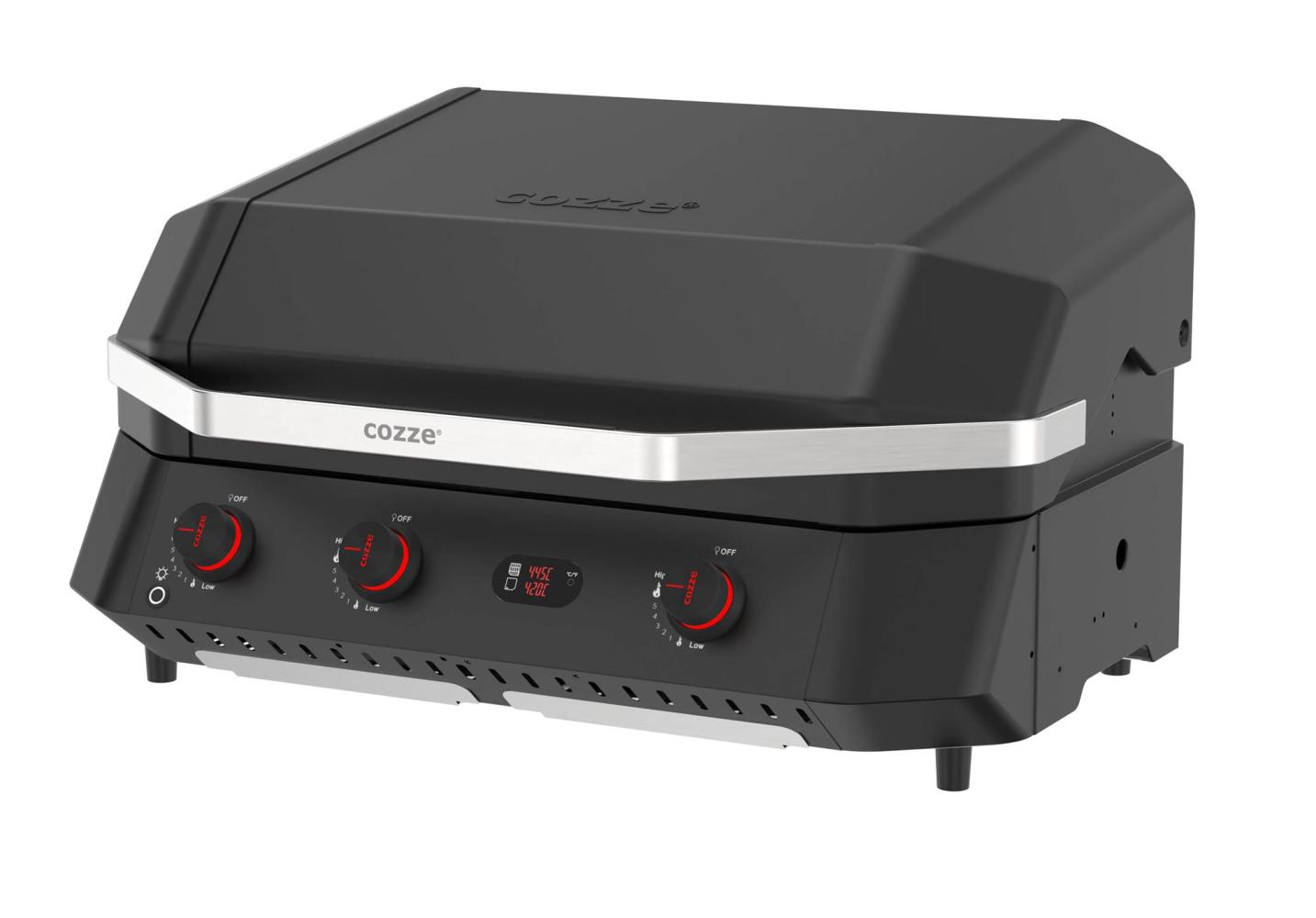 Cozze Plancha G-800 3 Brenner mit Deckel und Regulator