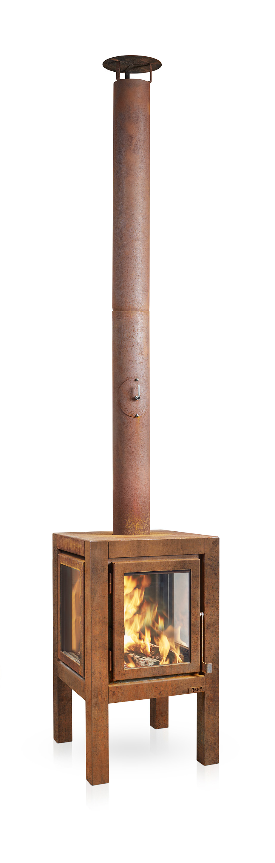 Terrassenkamin Cortenstahl RB73 QUARUBA XL – gerostet