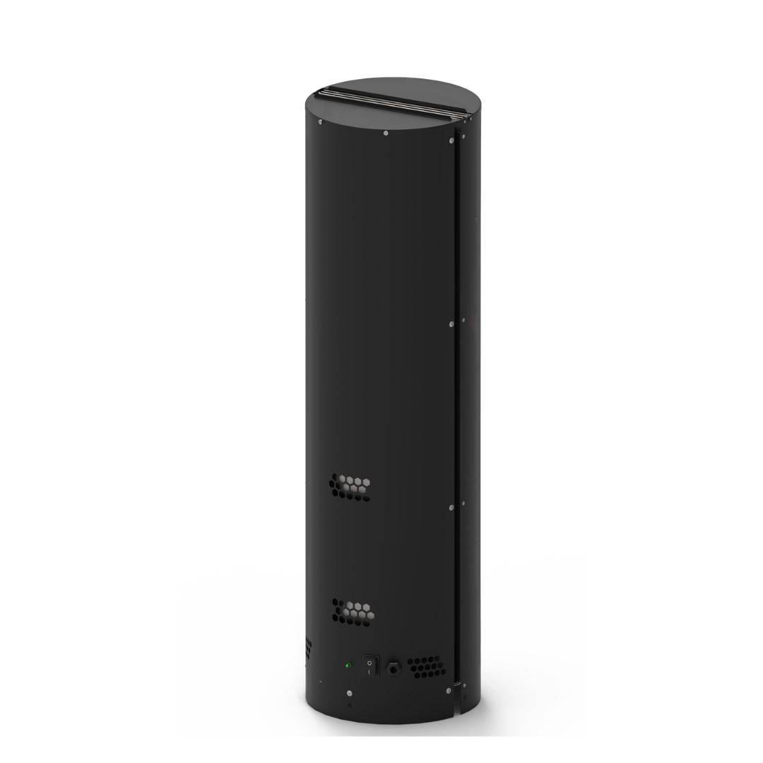 Partikelfilter ESP-10 Schwarz lackiert/ Elektrostatischer Partikelabscheider für Kaminöfen