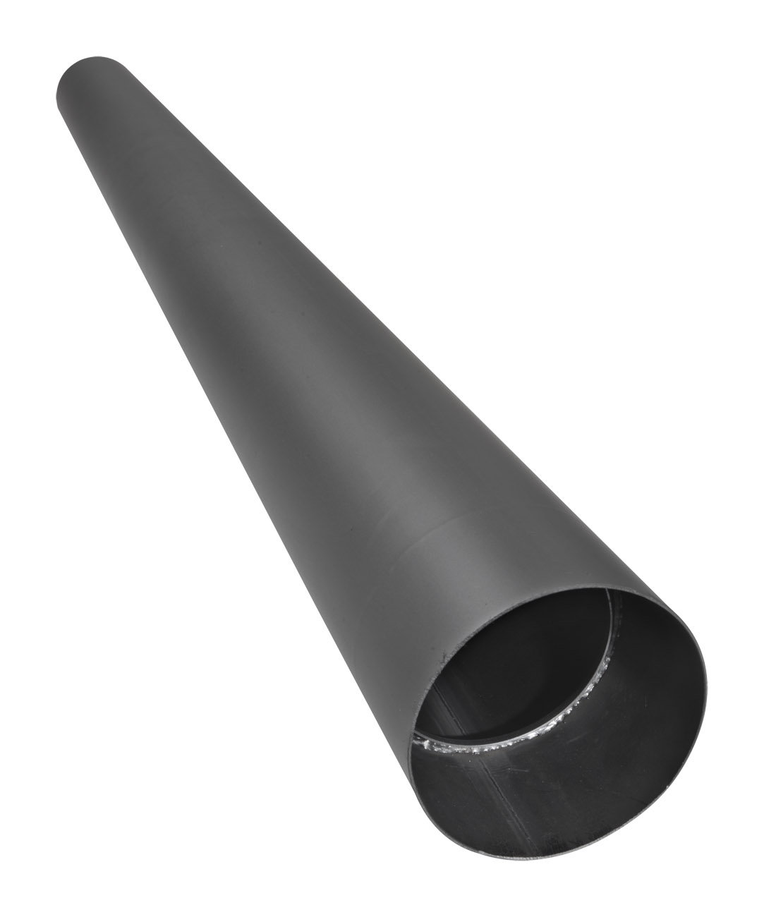 Rauchrohr Stahl 2000 mm Ø 150 mm schwarz ohne Verjüngung mit Kondensring