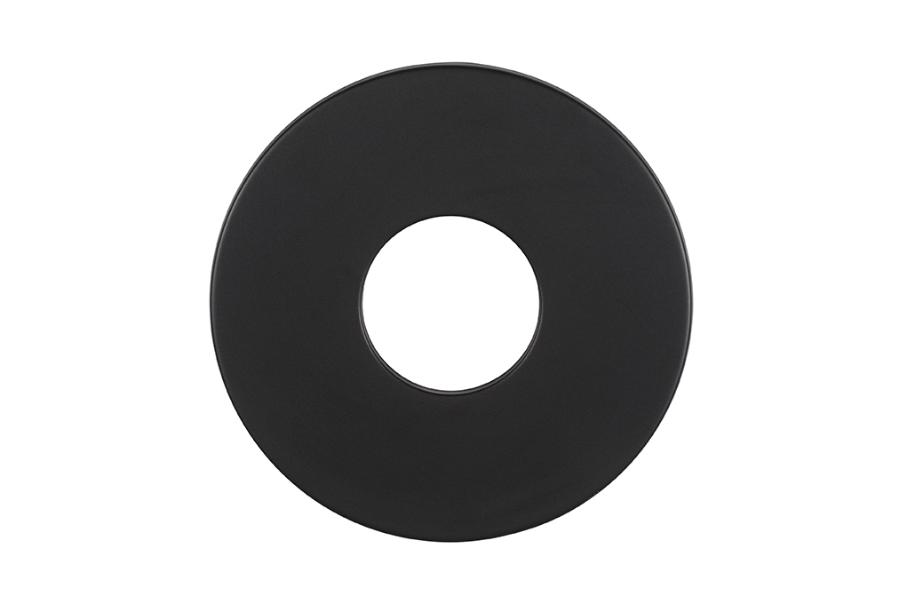 Wandrosette Pellet-Ofenrohr Randbreite 70 mm schwarz