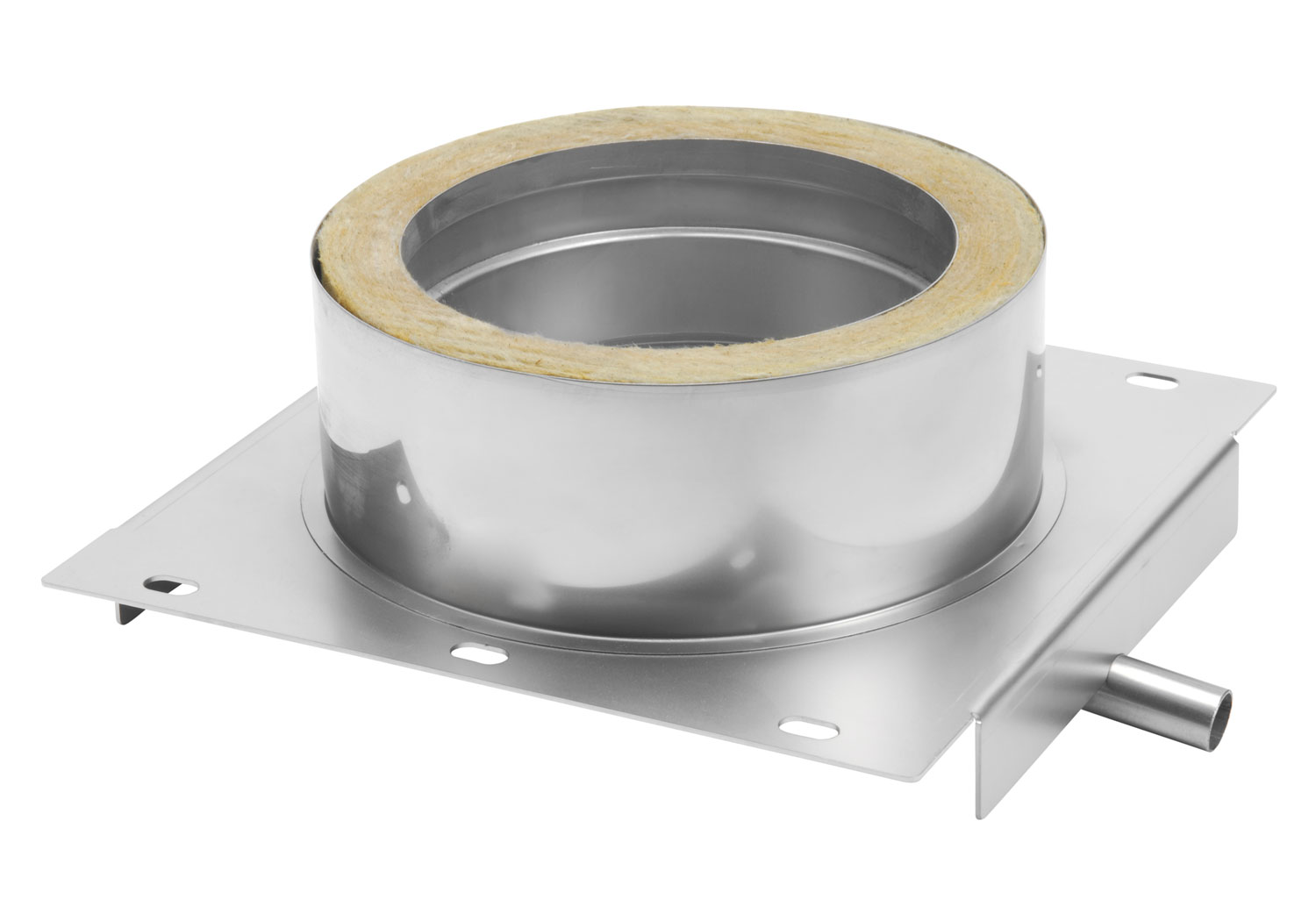 Konsolplatte mit Kondensatablauf Edelstahl doppelwandig - eka complex D 25