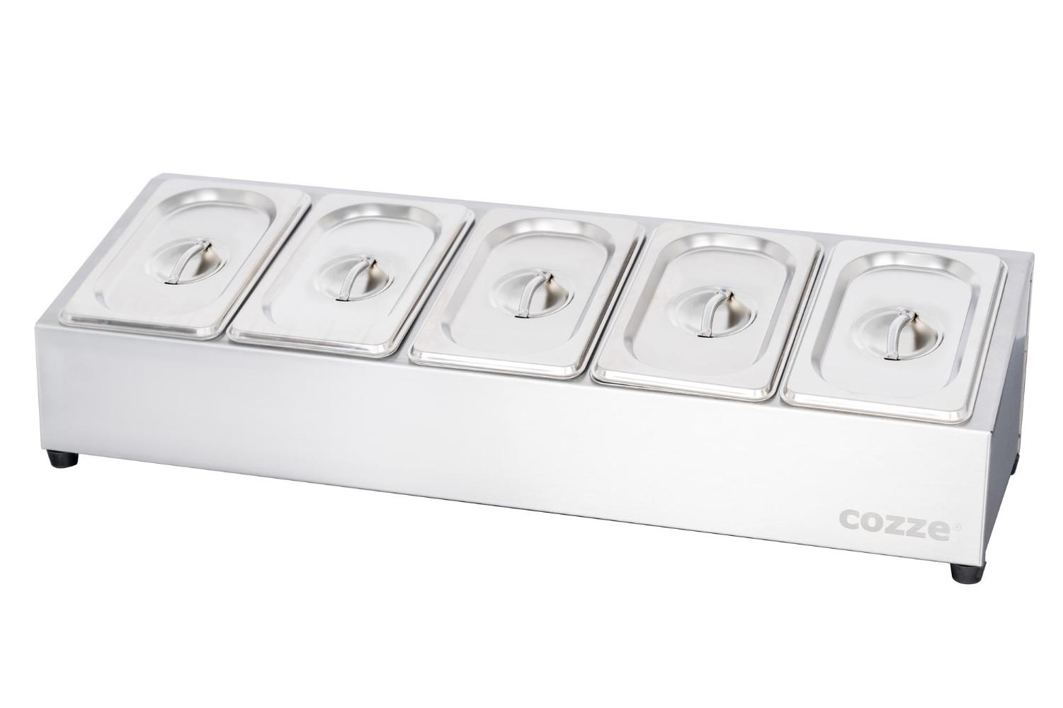 Cozze Topping Station mit 5 Behältern + Deckeln