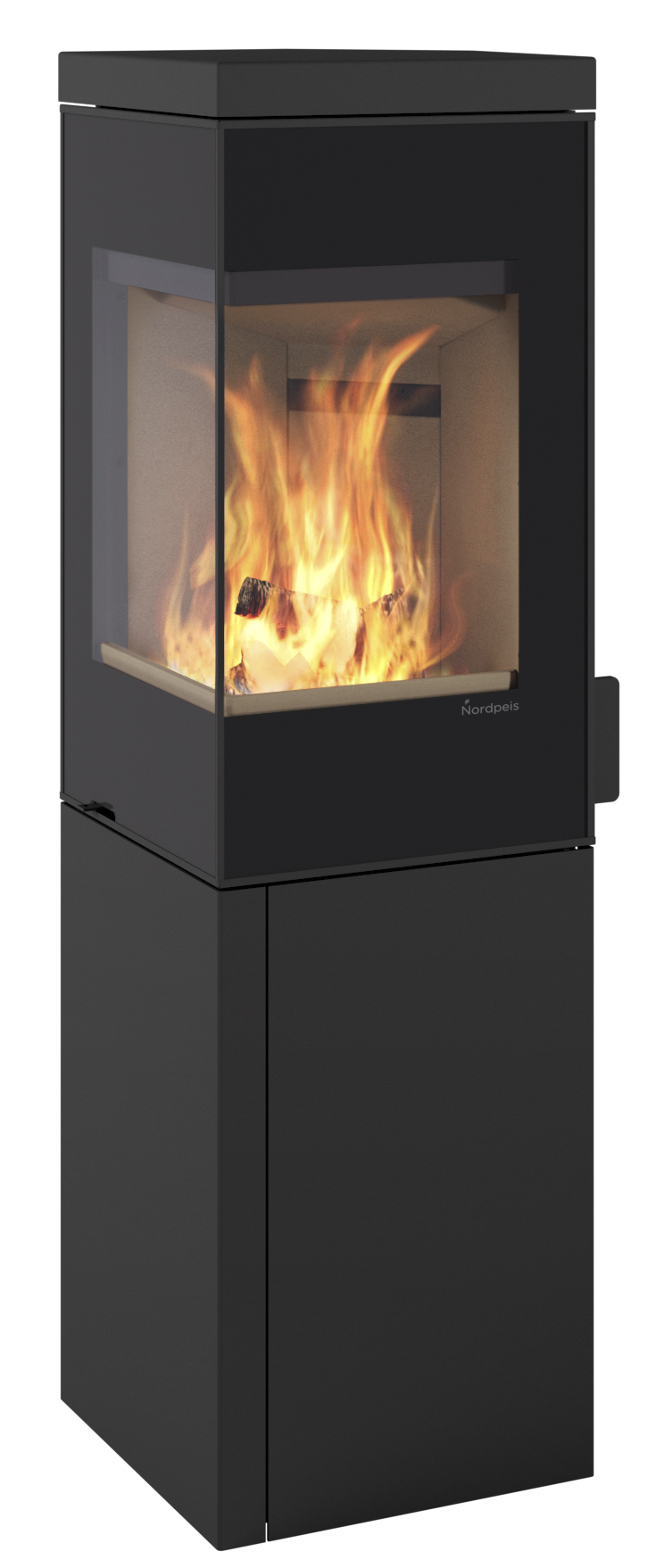 Kaminofen Nordpeis QUADRO 3 Exclusive schwarz, 6kW