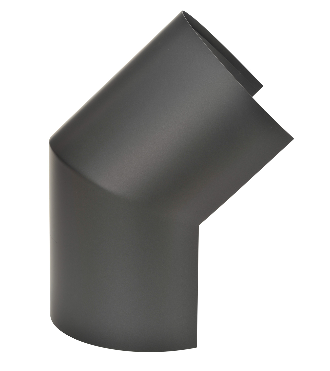 Hitzeschild doppelwandig für Rauchrohrbogen Stahl 45° Ø 150 mm schwarz