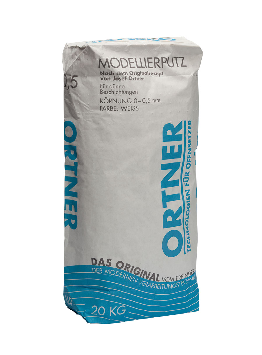 Ofenputz Modellierputz weiß 0-0,5 mm, 20 kg Sack