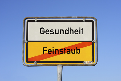 Ortsschild Feinstaub-Gesundheit