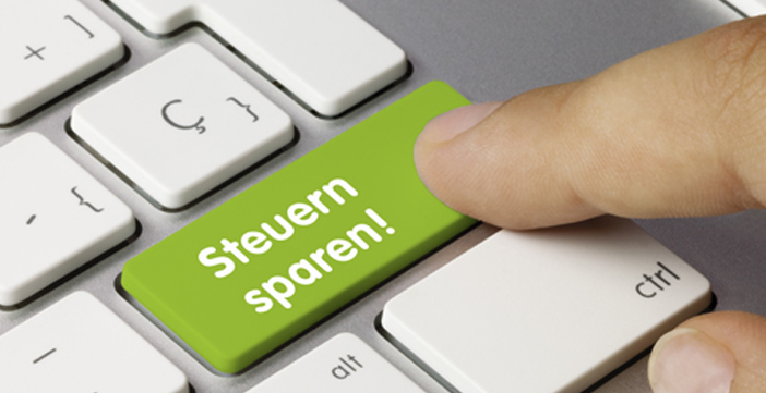 Abbildung von Tastatur mit Steuer-Sparen-Button