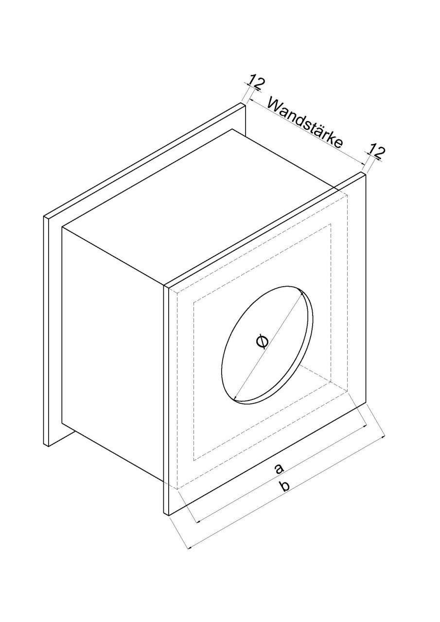 Poll Brandschutz Wanddurchführung Für 150 Mm Ofenrohr – Kürzbar Bis 24 Cm Wandstärke